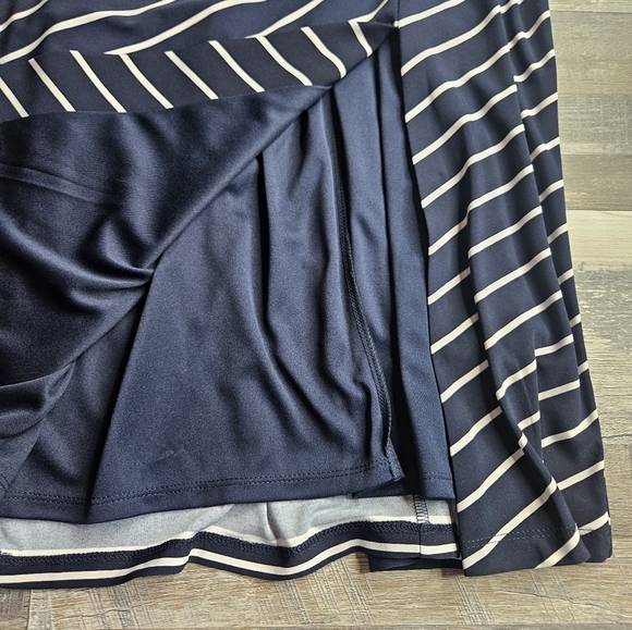 Lauren Ralph Lauren GREEN Label Strappy Midi Dress NEW Navy Blue White Size 10 - Picture 4 of 11